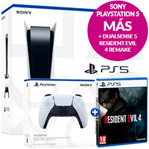 Consola Playstation 5 + 2 dualsense + resident evil 4 + 15,50€ saldo por 619,99€
