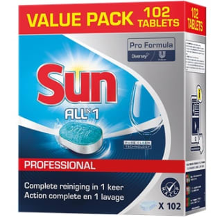Sun Pro Formula All in 1 Vaatwastabs 102st voor €5,99 bij Butlon