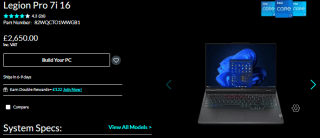 Buy Lenovo's Legion Pro 7i 16” as low as £2,119.03