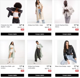 Hasta 85% descuento en abrigos super ofertas desde solo 5,99€