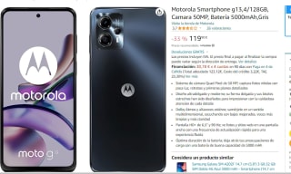 Motorola G13 4/128GB gris por 119€