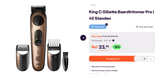 2 King C. Gillette baardtrimmers PRO voor €23,95 bij iBOOD