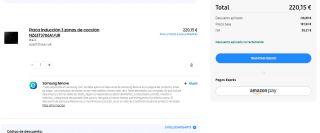 Samsung Placa inducción 3 zonas de cocción NZ63T3706A1/UR por 220,15€