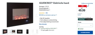 SILVERCREST Elektrische Haard voor€49,99 bij Lidl