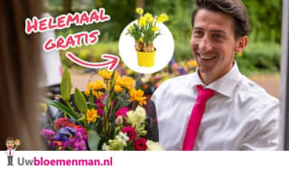 Gratis pot narcissen bij bestelling bij Uw bloemenman