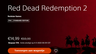 Red Dead Redemption 2 voor €14,99 in de Playstation Store