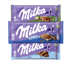 Alle smaken Milka chocoladerepen voor €0.59 bij DIRK