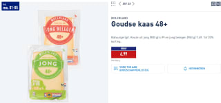 Goudse Kaas 48+ 950-980 g vanaf €6,99 bij de Aldi