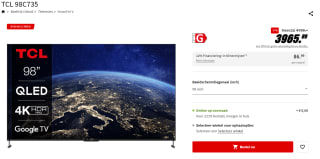 TCL 4K QLED Android Smart XXXL TV 98C735 98″ voor €3965,89 bij de MediaMarkt