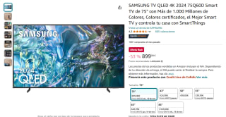 TV QLED 75" Samsung TQ75Q60DAUXXC 4K Upscalling Smart TV por 899€