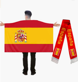 Bandera y bufanda de España a solo 4,99€