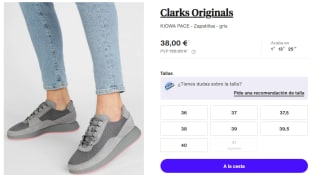 Zapatillas de Mujer Clarks Originals KIOWA PACE por 38€