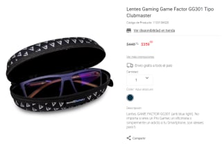 Lentes Game Factor GG301 a $359 en Liverpool