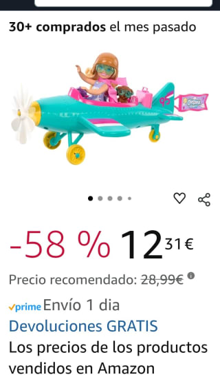 Barbie Chelsea Tú puedes ser aviadora por 12,31€.
