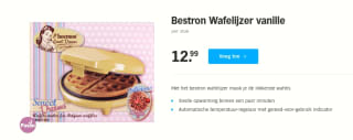 Bestron mini-wafelijzer voor €12,99 bij de AH