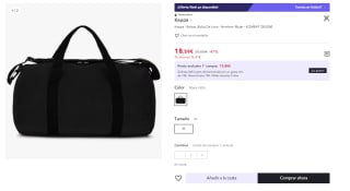 Bolsa De Deporte Kappa KOMBAT DELENE de 47x29x29cm por 11.15€