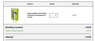 €20 korting op diverse Philips Oneblade Scheerapparaten bij Kruidvat
