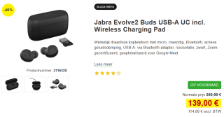 Jabra Evolve2 Buds voor €139 bij Proshop