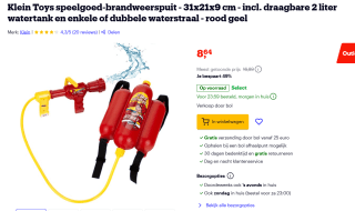Klein Toys speelgoed-brandweerspuit voor €8,64 bij Bol
