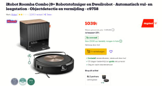 iRobot Roomba Combo j9+ Robotstofzuiger en Dweilrobot voor €1039 bij Bol.com
