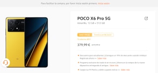 Smartphone Poco X6 Pro 5G Amarillo 12GB+512 GB por 379.99€