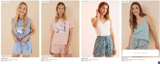 Recopilación de pijamas desde Women's Secret por 12,99€