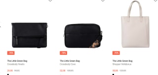 10% extra korting tijdens de End of year sale tot 70% korting bij Little Green Bag