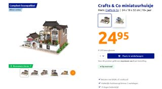 Crafts & Co miniatuurhuisjes voor €24,95 bij Action