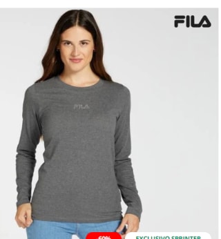Camiseta manga larga mujer marca fila dos modelos por 7,99€