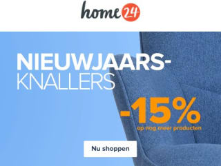 15% korting op geselecteerde artikelen bij Home24