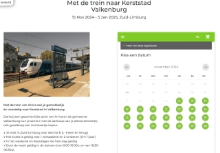 Voor €5 (kinderen gratis!) met de trein in Zuid-Limburg naar Valkenburg (heen en terug) vanaf 15 november
