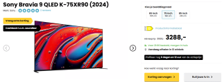 Sony Bravia 9 QLED K-75XR90 (2024) TV voor €3288 bij Hello TV
