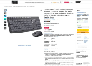 Combo Teclado y Ratón Inalámbrico Logitech MK235 por solo 20,99€