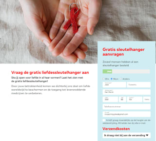 Gratis Liefdessleutelhanger Aidsfonds
