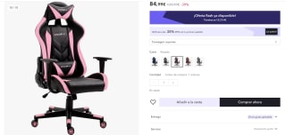 Silla Gaming Racing Gamer Racer X Profesional Videojuegos PC varios colores a elegir por 69,99€