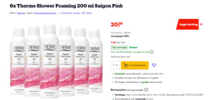 6x Therme Foaming Shower Gel Saigon Pink Lotus 200 ml voor €20,29 bij Bol.com