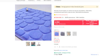 Alfombra de terciopelo con relieve de espuma viscoelástica 40x60cm para baño por 4,99€