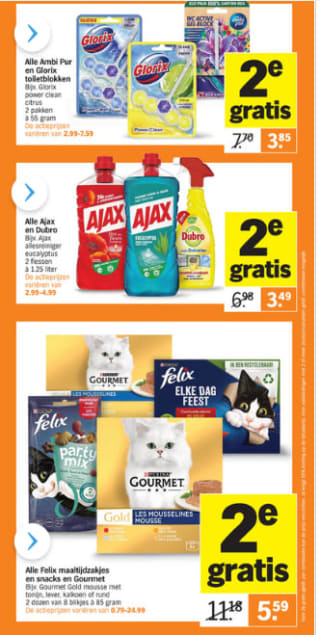 Albert Heijn Hamsterweken veel producten de 2de gratis