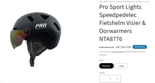Pro Sport Lights Speedpedelec Fietshelm NTA8776 voor €87,99