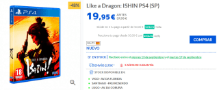 Videojuego Like a Dragon: ISHIN (PS5, PS4) por 19,95€