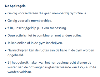 4 weken gratis sporten en ee gratis rugtas bij Gymone.