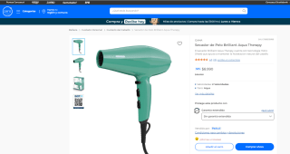 Secador de pelo Gama Brilliant Aqua Therapy por $8.990
