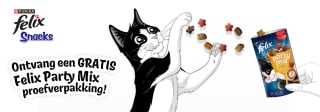Gratis proefverpakking Felix Partymix