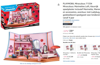 PLAYMOBIL Miraculous: Marinettes loft - 71334 voor €29 bij Amazon