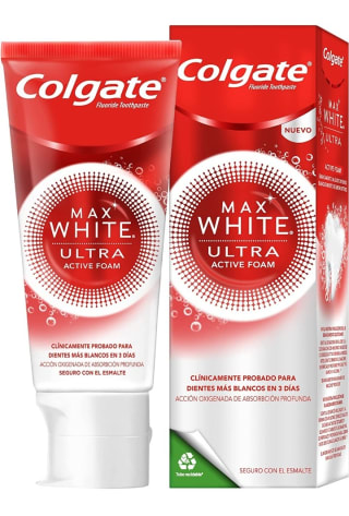 Colgate Max White Blanqueante 50ml por 4,23€.