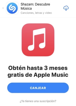 2 Meses Gratis de Apple Music con Shazam