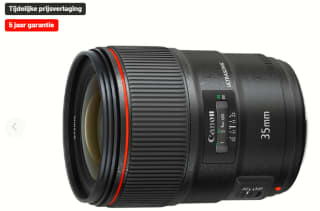 Canon EF 35mm F/1.4 L II USM + EW-77B zonnekap voor €1499 bij Kamera Express