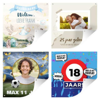 73% korting op een Spandoek (met eigen ontwerp) bij FotoCadeau
