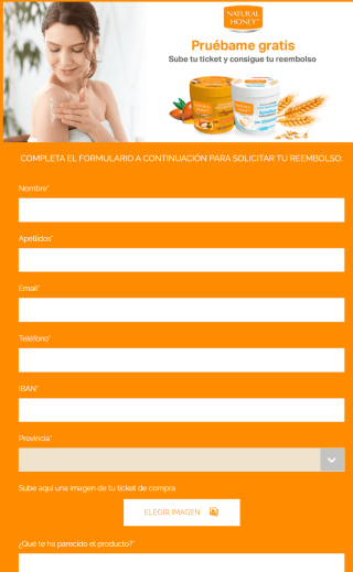 Prueba gratis por reembolso las Cremas corporales de Natural Honey