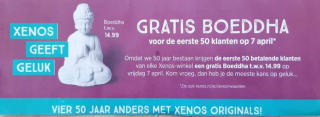 Gratis Boeddha bij je aankoop bij Xenos